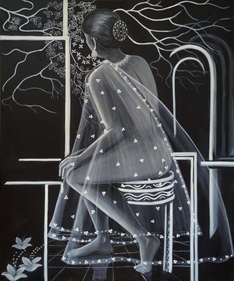 Dark Night. 39 in x 47 in. Acrylic on Canvas.