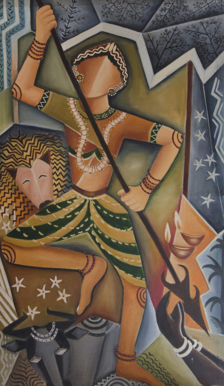 Durga_30inx 51in_Oil on Canvas