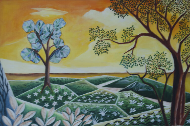 Landscape. 27 in x 18 in. Acrylic on Canvas.