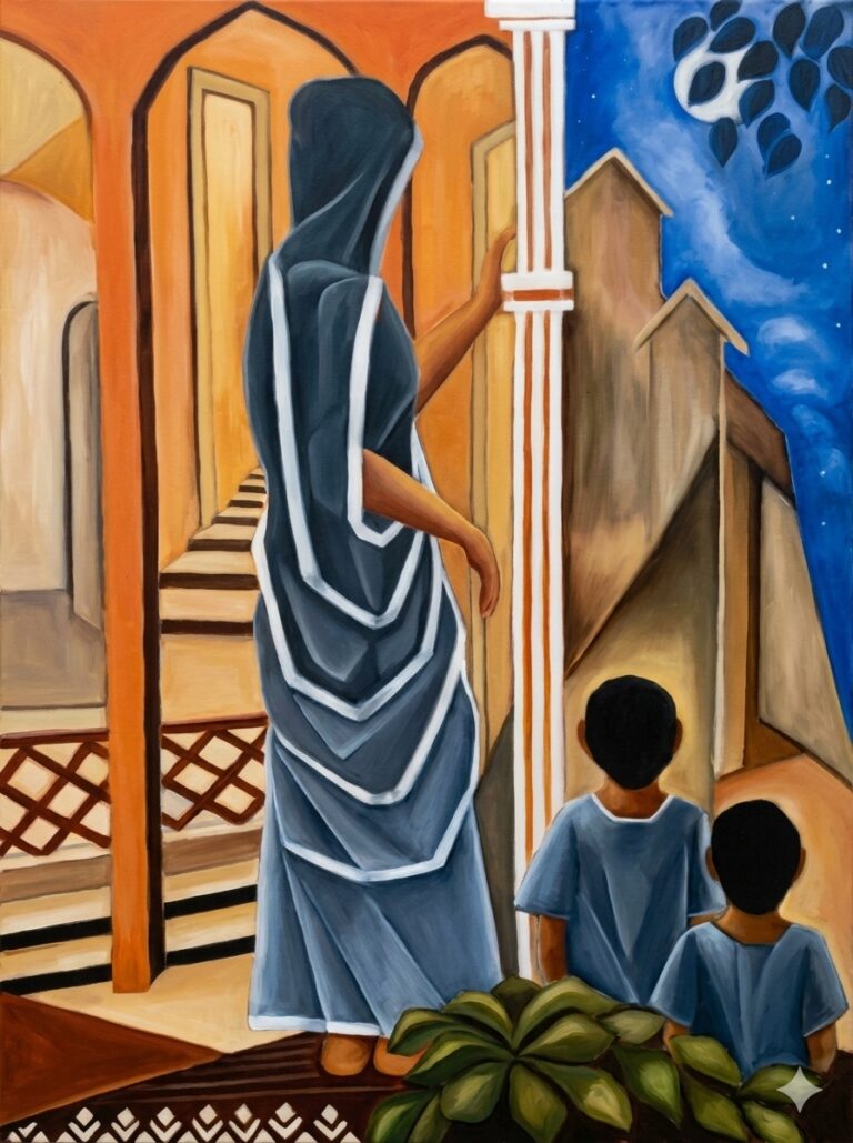 Mother. 27 in x 40 in. Oil on Canvas.