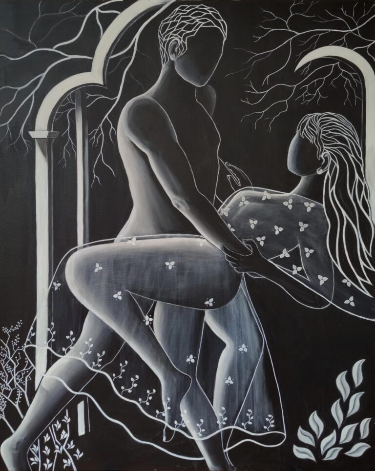 The Last Dance. 48 in x 60 in. Acrylic on Canvas.
