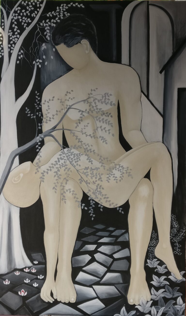 Untitled. 36 in x 60 in. Acrylic on Canvas.